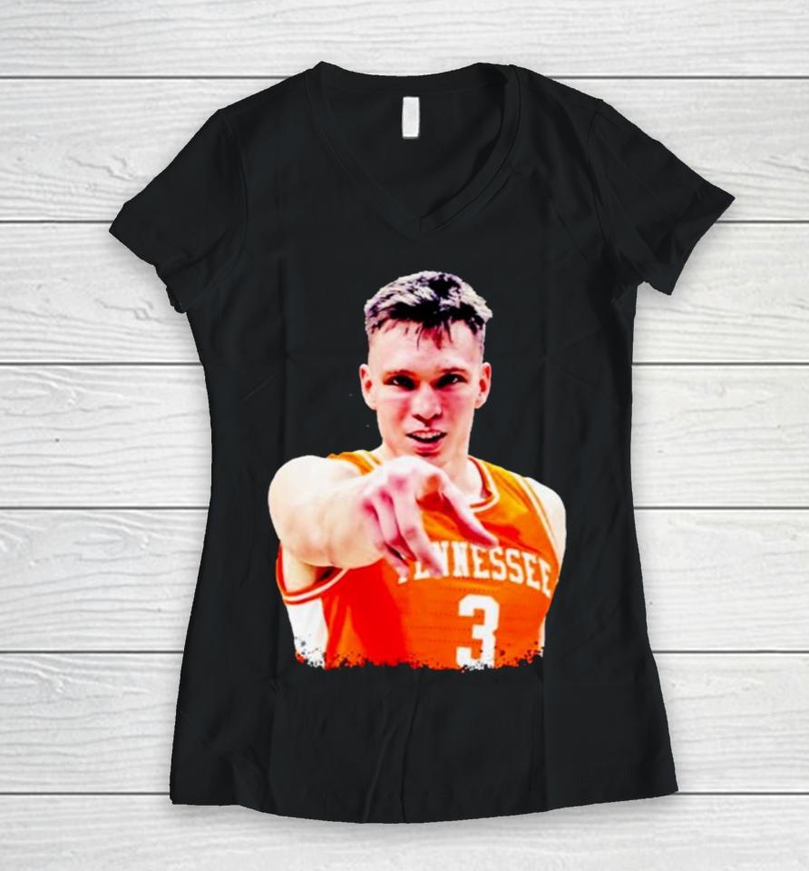 Tennessee Comfort Colors Dalton Knecht In Your Face Women V-Neck T-Shirt