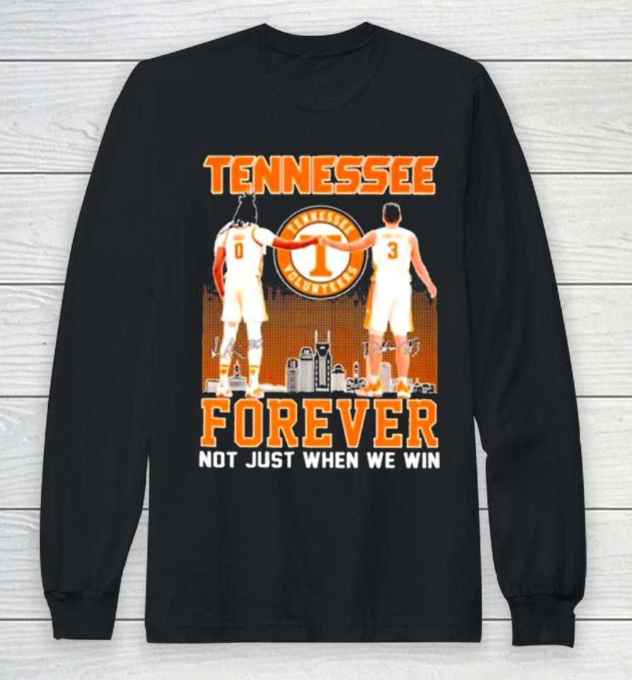 Tennessee Forever Not Just When We Win Famous Player Signatures Skyline Long Sleeve T-Shirt