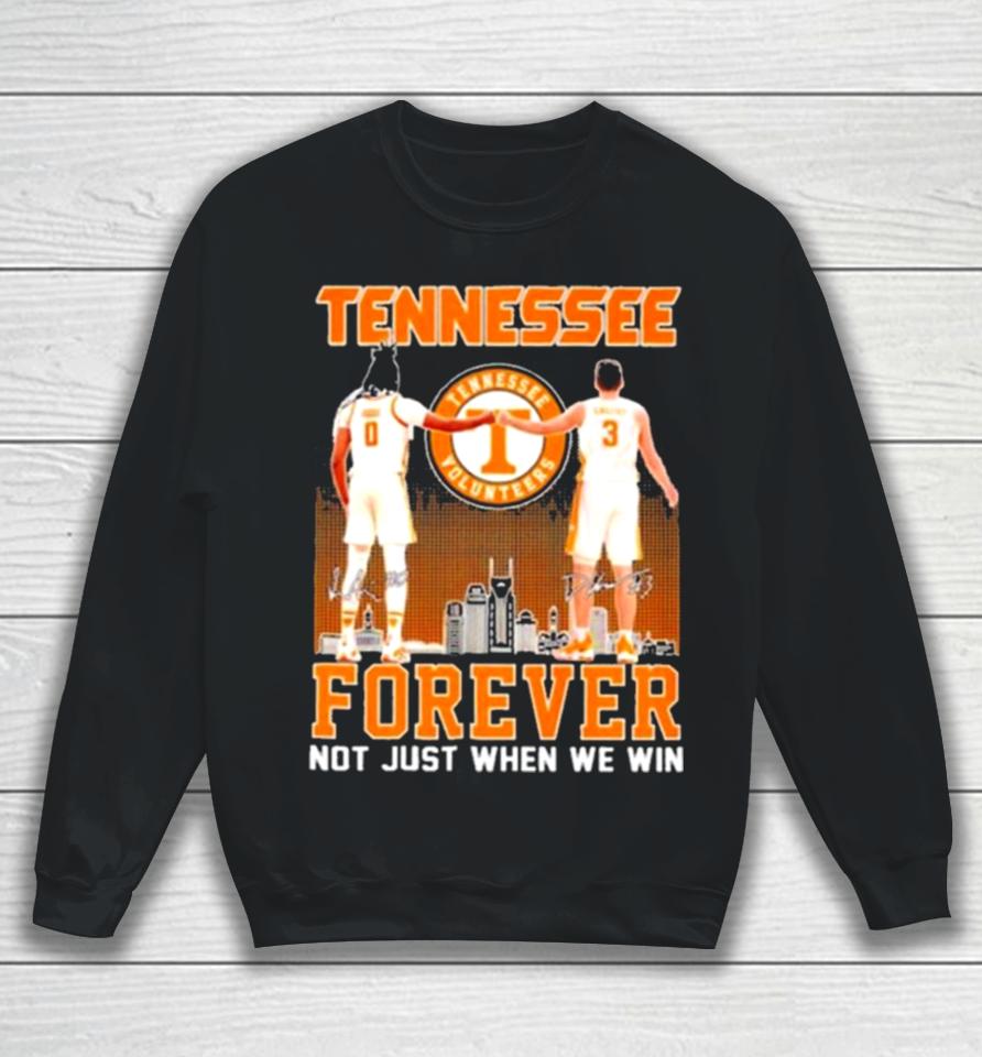 Tennessee Forever Not Just When We Win Famous Player Signatures Skyline Sweatshirt