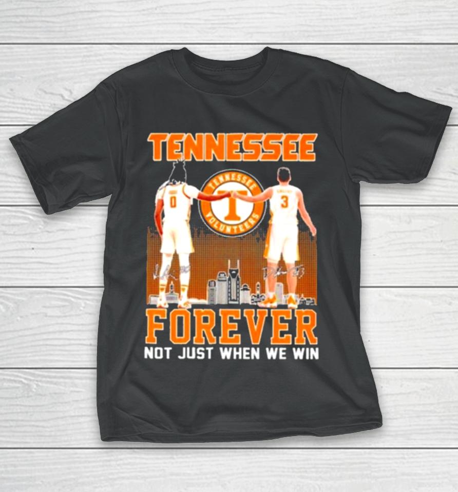 Tennessee Forever Not Just When We Win Famous Player Signatures Skyline T-Shirt