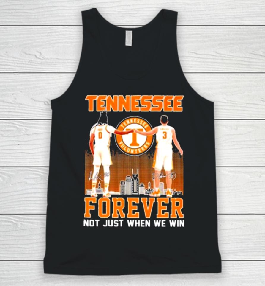 Tennessee Forever Not Just When We Win Famous Player Signatures Skyline Unisex Tank Top
