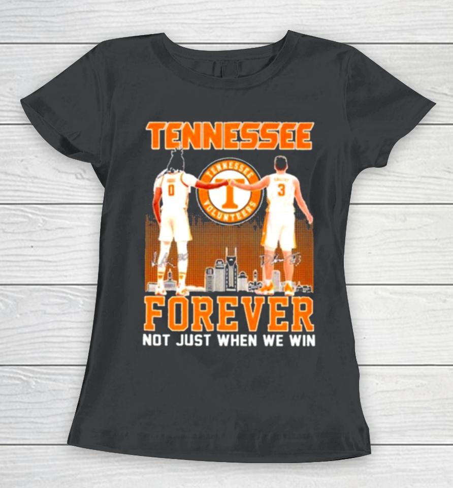 Tennessee Forever Not Just When We Win Famous Player Signatures Skyline Women T-Shirt