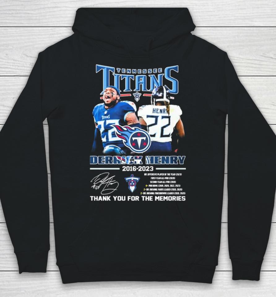 Tennessee Titans Derrick Henry 2016 2023 Thank You For The Memories Signatures Hoodie