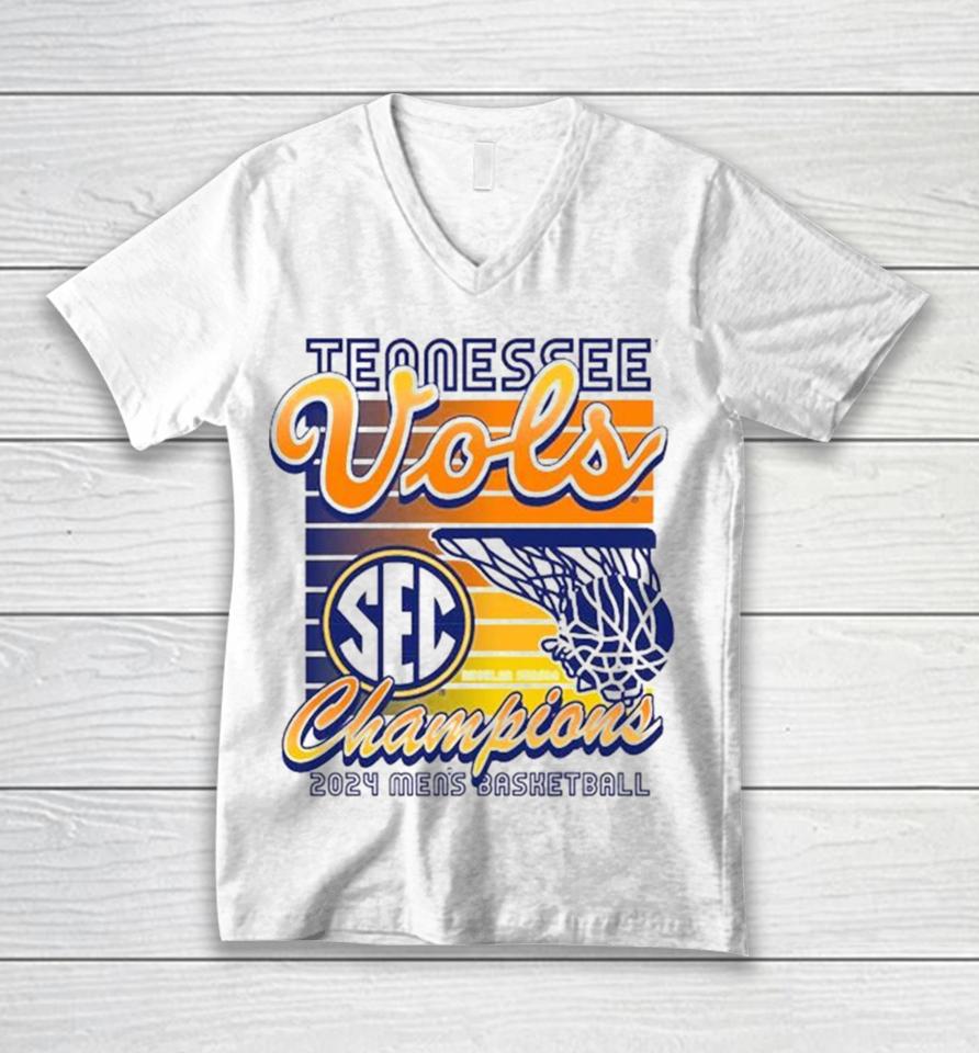 Tennessee Vols Champions 2024 Men’s Basketball Throwback Unisex V-Neck T-Shirt