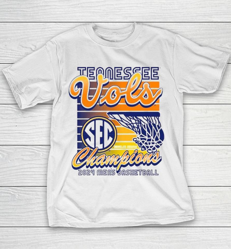 Tennessee Vols Champions 2024 Men’s Basketball Throwback Youth T-Shirt