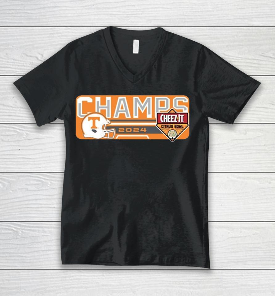 Tennessee Volunteer 2024 Cheez It Citrus Bowl Champions Unisex V-Neck T-Shirt