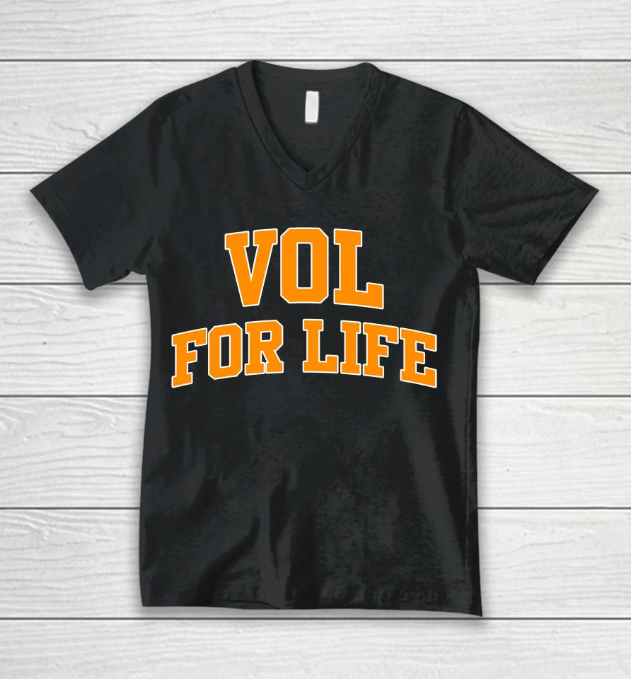 Tennessee Volunteers 2-Hit Tri-Blend Vol For Life Unisex V-Neck T-Shirt