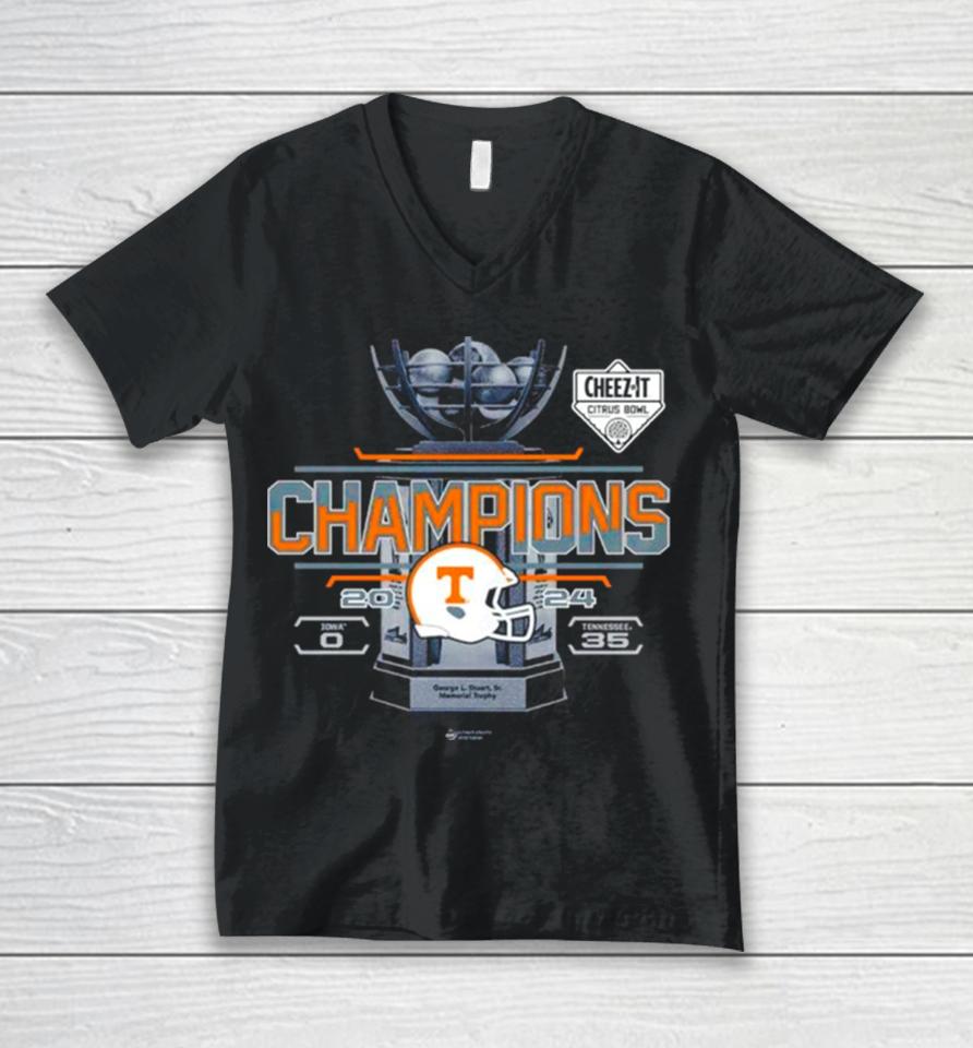 Tennessee Volunteers 2024 Cheez It Citrus Bowl Champions Unisex V-Neck T-Shirt