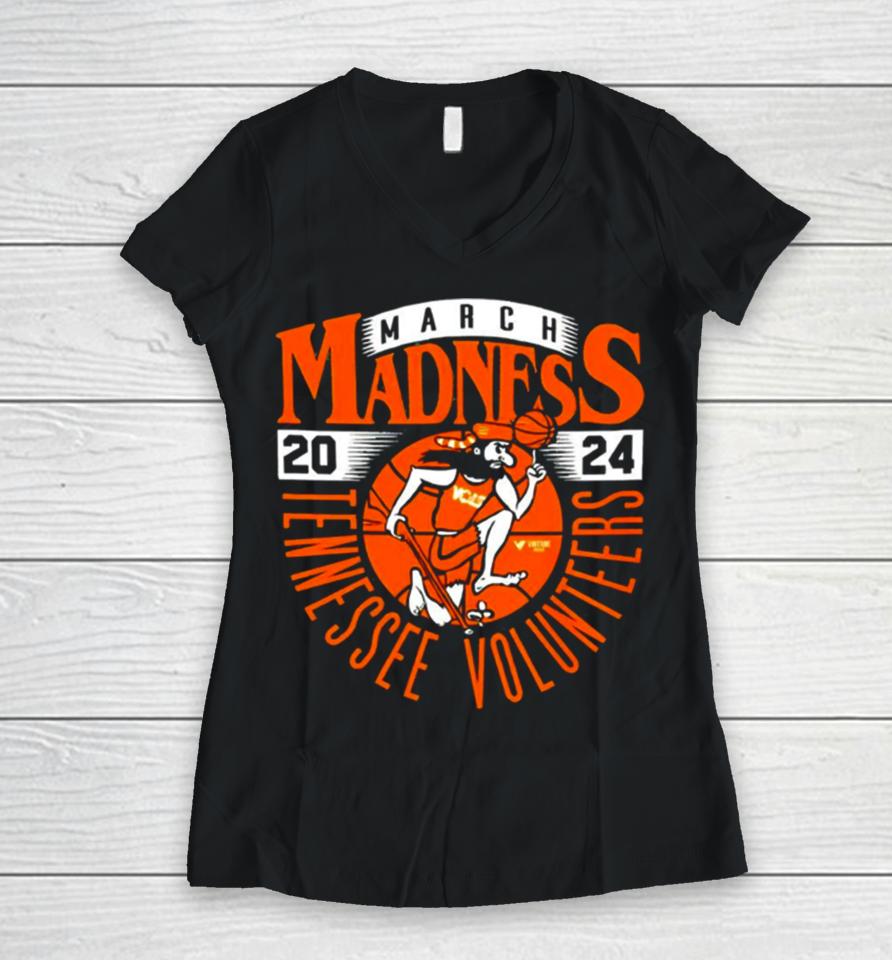 Tennessee Volunteers 2024 March Madness Mascot Women V-Neck T-Shirt