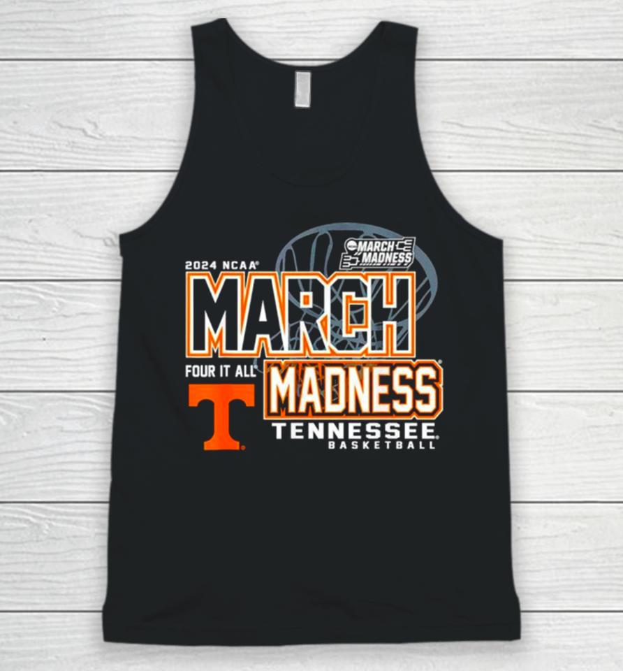 Tennessee Volunteers 2024 Ncaa Basketball March Madness Four It All Unisex Tank Top