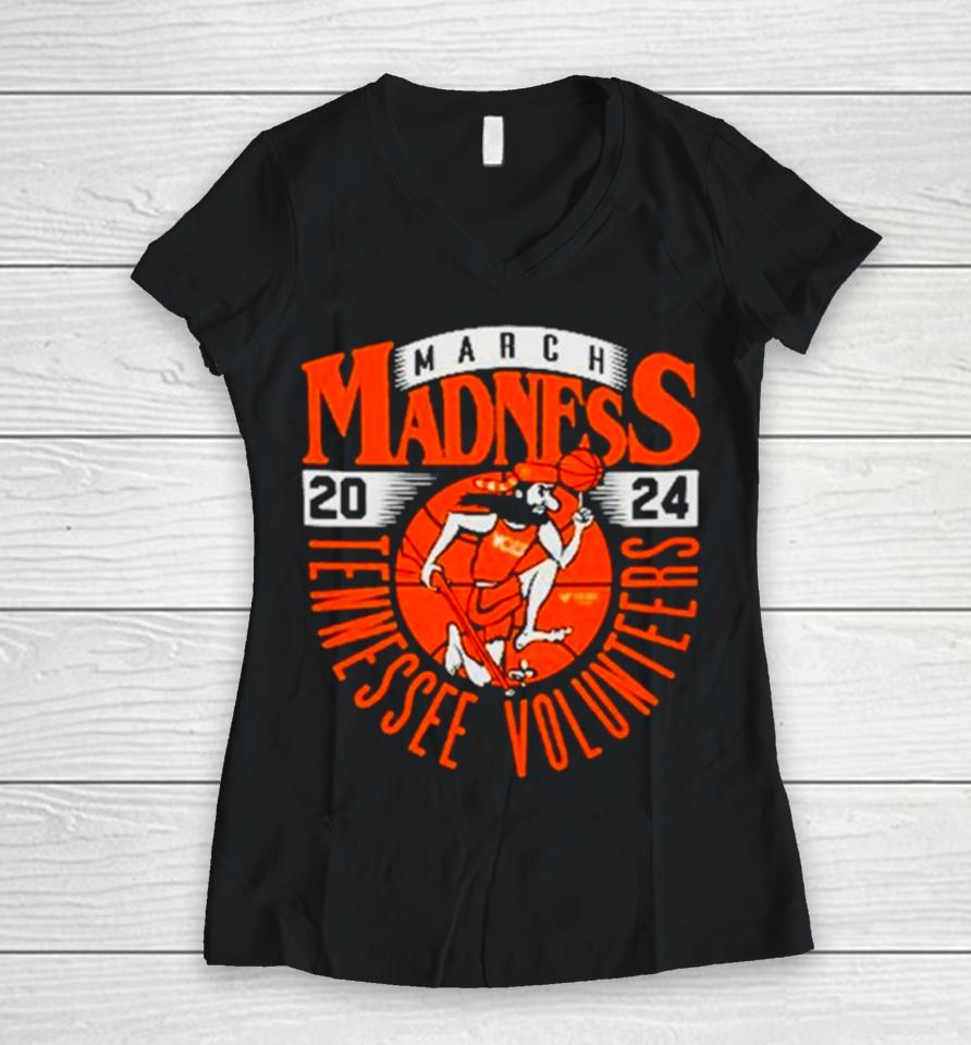 Tennessee Volunteers 2024 Ncaa March Madness Retro Women V-Neck T-Shirt