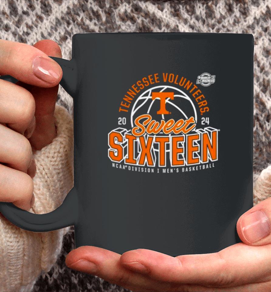 Tennessee Volunteers 2024 Ncaa Men’s Basketball Tournament March Madness Sweet Sixteen Defensive Stance Coffee Mug