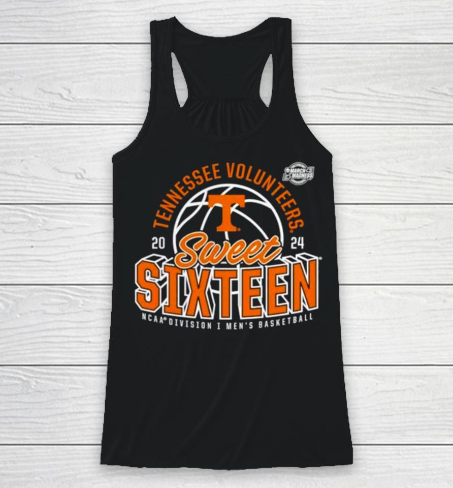 Tennessee Volunteers 2024 Ncaa Men’s Basketball Tournament March Madness Sweet Sixteen Defensive Stance Racerback Tank
