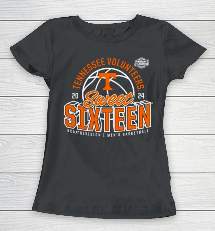 Tennessee Volunteers 2024 Ncaa Men’s Basketball Tournament March Madness Sweet Sixteen Defensive Stance Women T-Shirt