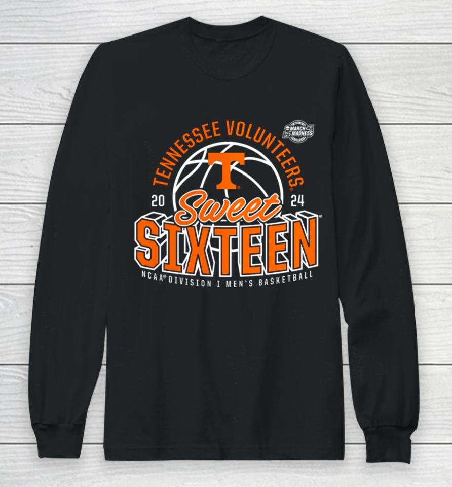 Tennessee Volunteers 2024 Ncaa Men’s Basketball Tournament March Madness Sweet Sixteen Defensive Stance Long Sleeve T-Shirt