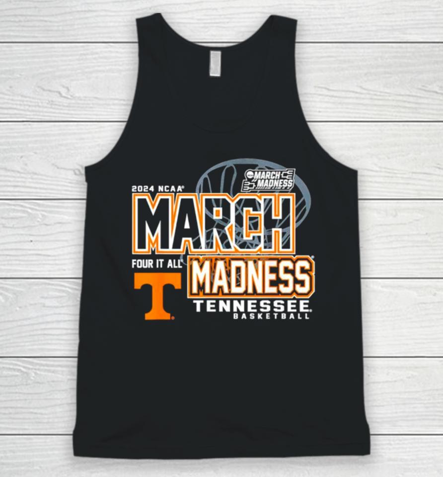 Tennessee Volunteers 2024 Ncaa Women’s Basketball March Madness Four It All Unisex Tank Top