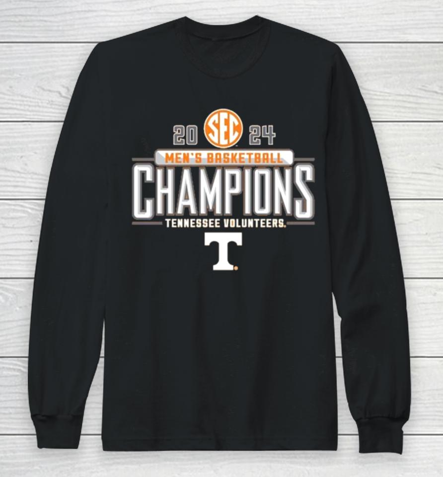 Tennessee Volunteers 2024 Sec Men’s Basketball Regular Season Champions Locker Room Long Sleeve T-Shirt