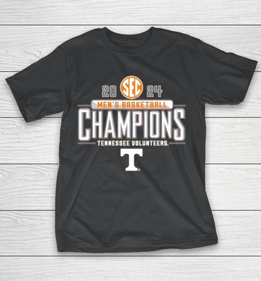 Tennessee Volunteers 2024 Sec Men’s Basketball Regular Season Champions Locker Room T-Shirt
