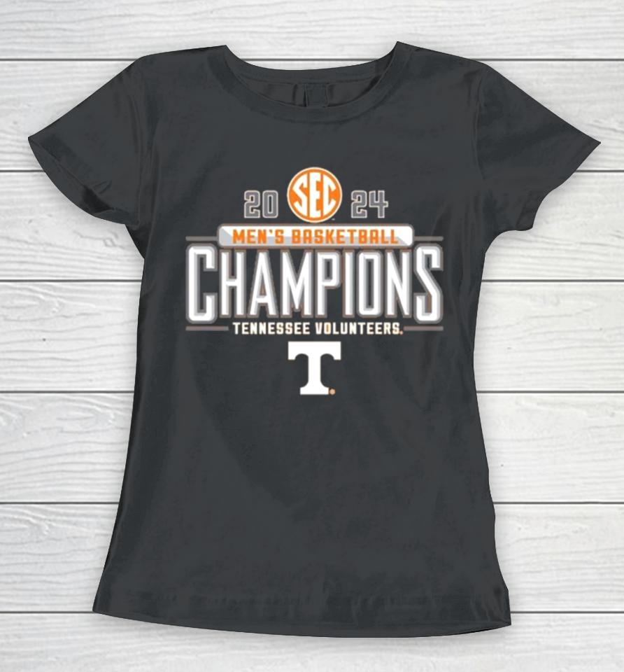 Tennessee Volunteers 2024 Sec Men’s Basketball Regular Season Champions Locker Room Women T-Shirt