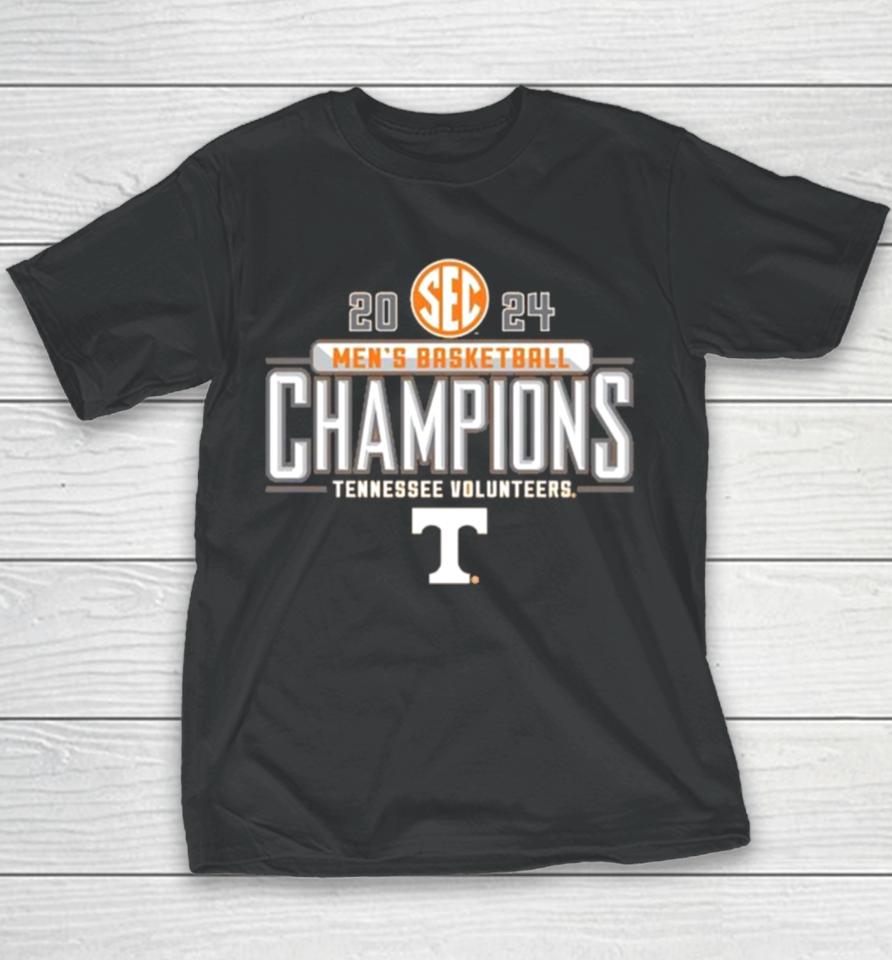 Tennessee Volunteers 2024 Sec Men’s Basketball Regular Season Champions Locker Room Youth T-Shirt