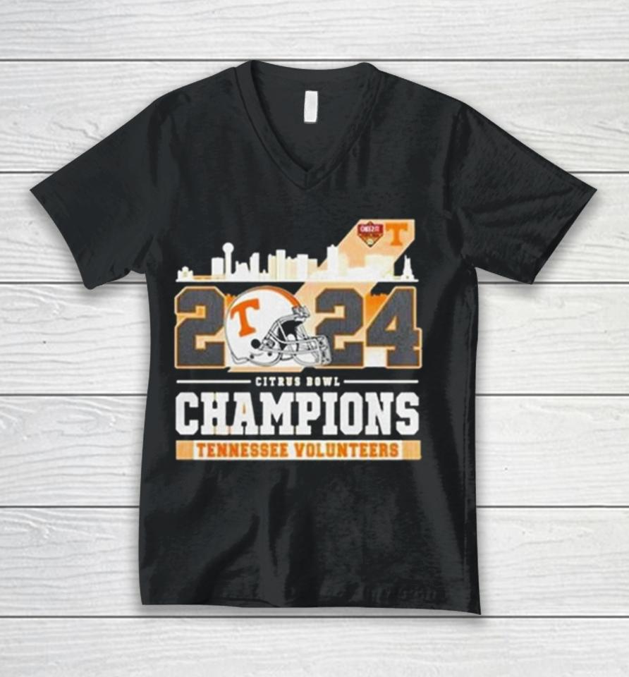 Tennessee Volunteers Citrus Bowl Champions 2024 Unisex V-Neck T-Shirt