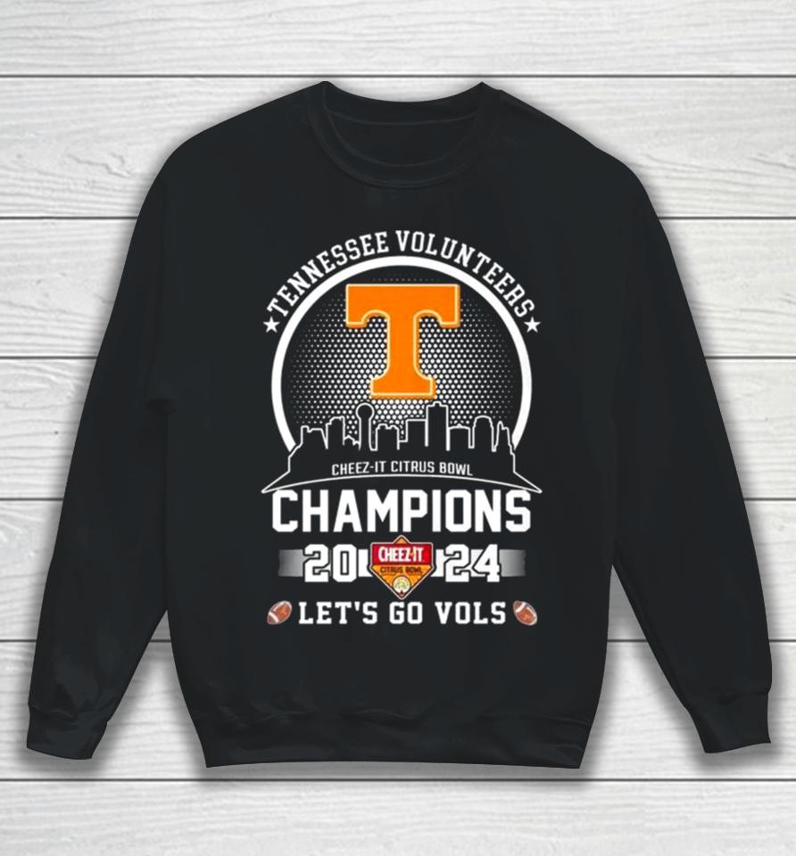 Tennessee Volunteers City Skyline 2024 Cheez It Citrus Bowl Champions Let’s Go Vols Sweatshirt