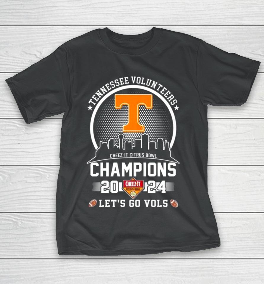 Tennessee Volunteers City Skyline 2024 Cheez It Citrus Bowl Champions Let’s Go Vols T-Shirt
