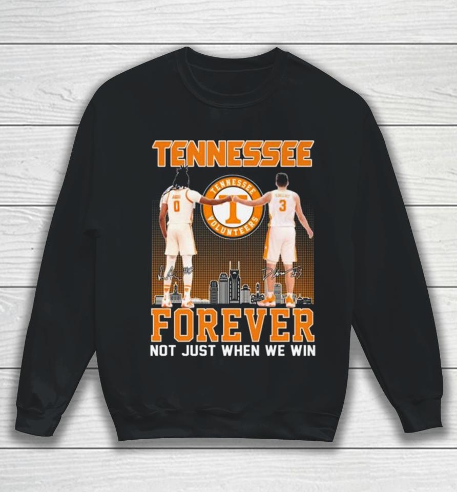 Tennessee Volunteers Jonas Aidoo And Dalton Knecht Forever Not Just When We Win Signatures Sweatshirt