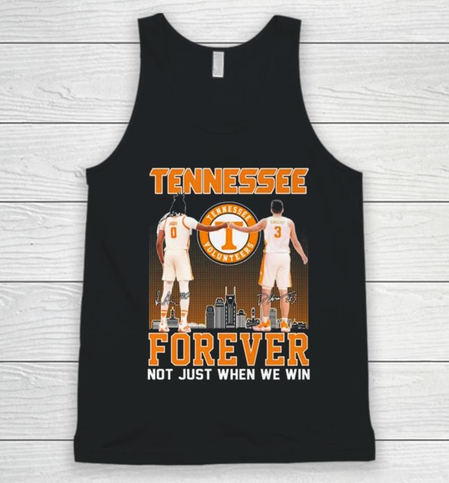 Tennessee Volunteers Jonas Aidoo And Dalton Knecht Forever Not Just When We Win Signatures Unisex Tank Top