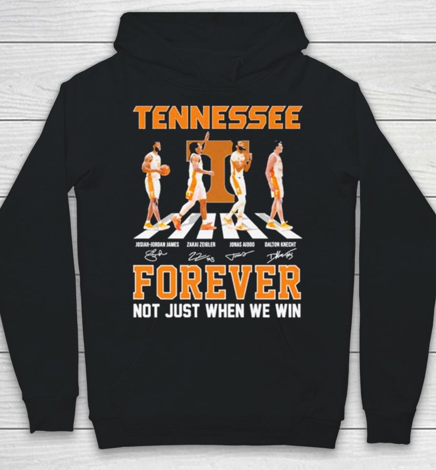 Tennessee Volunteers Men’s Basketball Abbey Road Forever Not Just When We Win Signatures Hoodie
