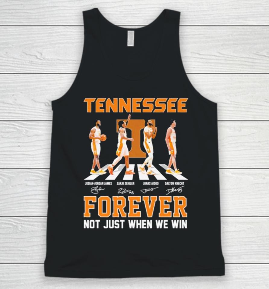 Tennessee Volunteers Men’s Basketball Abbey Road Forever Not Just When We Win Signatures Unisex Tank Top
