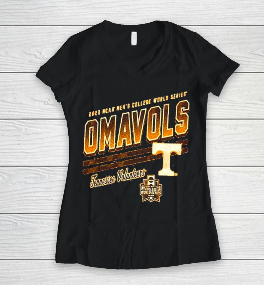 Tennessee Volunteers Omavols 2023 Ncaa Men’s College World Series Women V-Neck T-Shirt