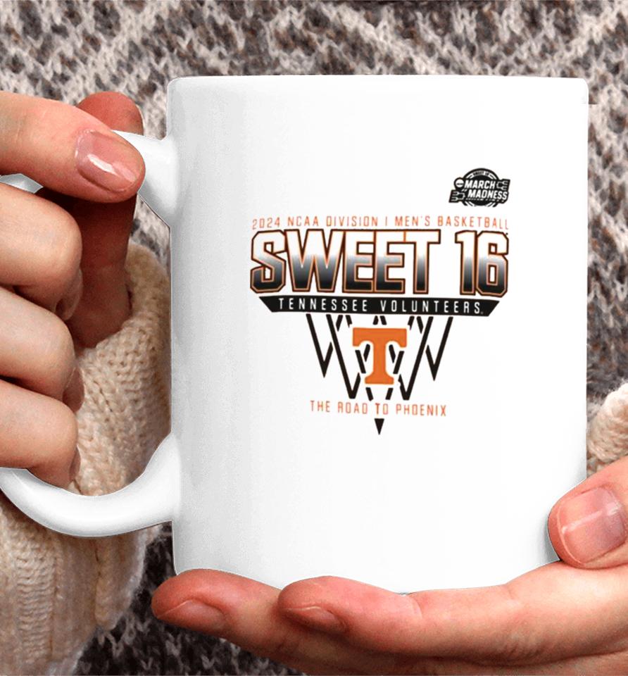 Tennessee Volunteers Sweet 16 Di Men’s Basketball 2024 The Road To Phoenix Coffee Mug