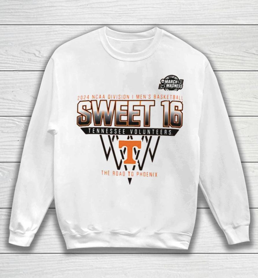 Tennessee Volunteers Sweet 16 Di Men’s Basketball 2024 The Road To Phoenix Sweatshirt