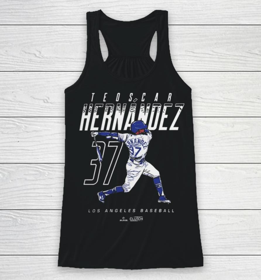Teoscar Hernández Name And Number Mlbpa Lad Los Angeles Dodgers Racerback Tank