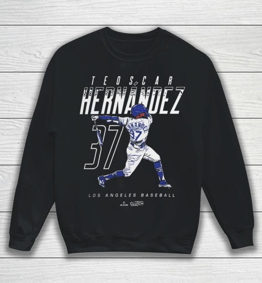 Teoscar Hernández Name And Number Mlbpa Lad Los Angeles Dodgers Sweatshirt