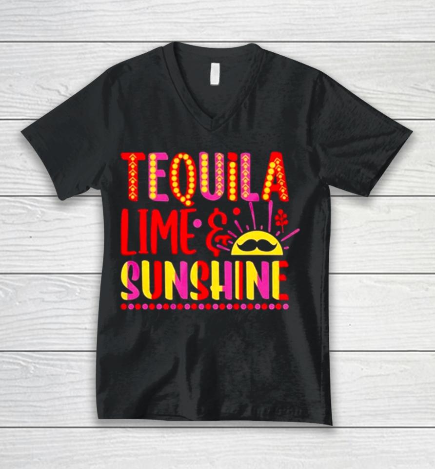 Tequila Lime And Sunshine Cinco De Mayo Unisex V-Neck T-Shirt