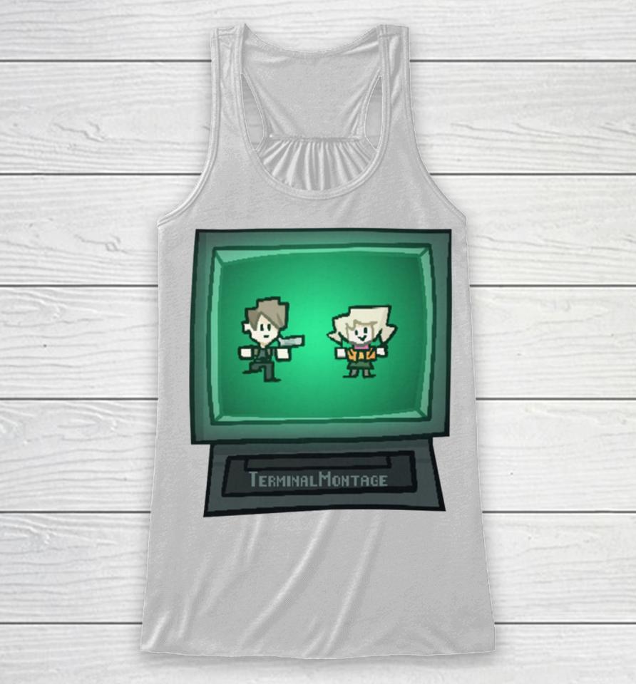 Terminalmontage Merch Cop And President’s Baby Racerback Tank