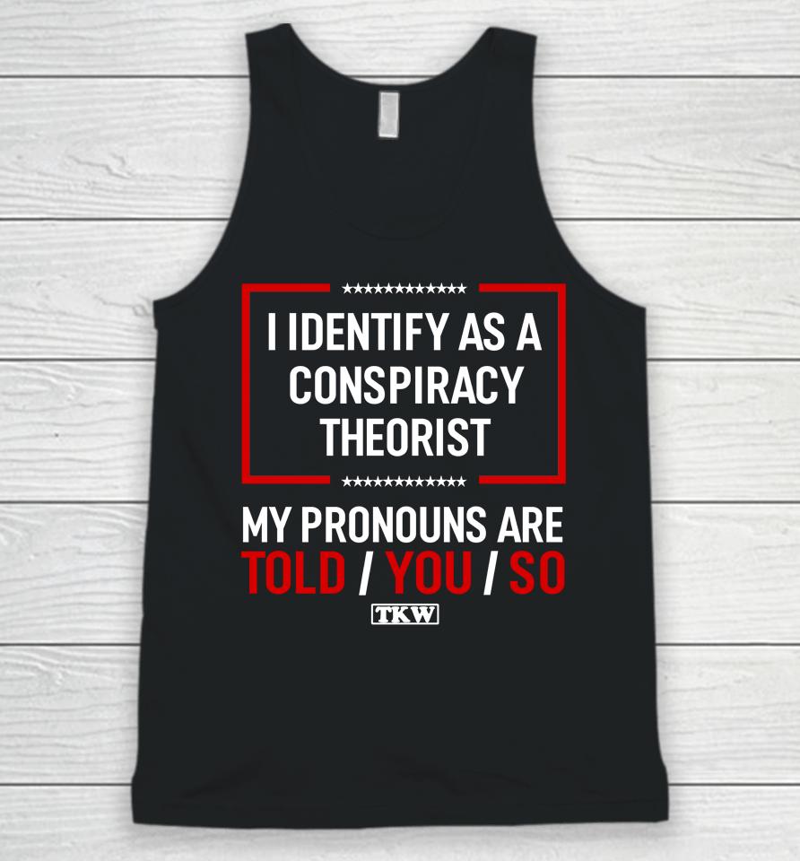 Terrence Williams I Identify As A Conspiracy Theorist Unisex Tank Top