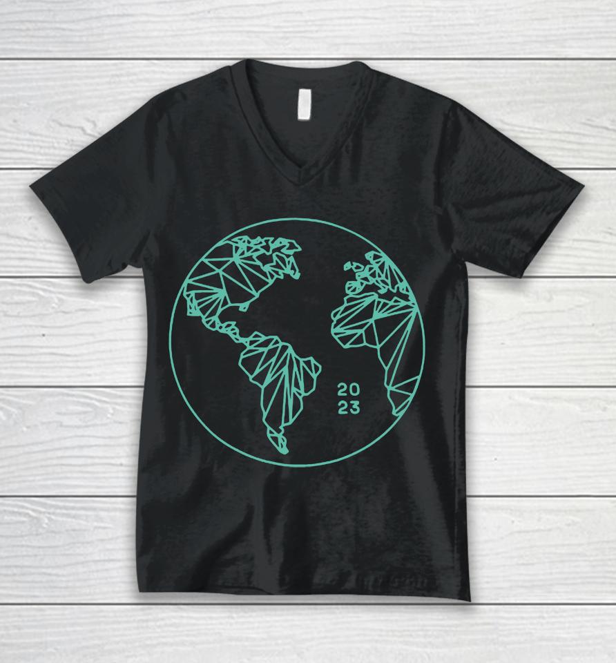 Tesla Earth Day 2023 Unisex V-Neck T-Shirt