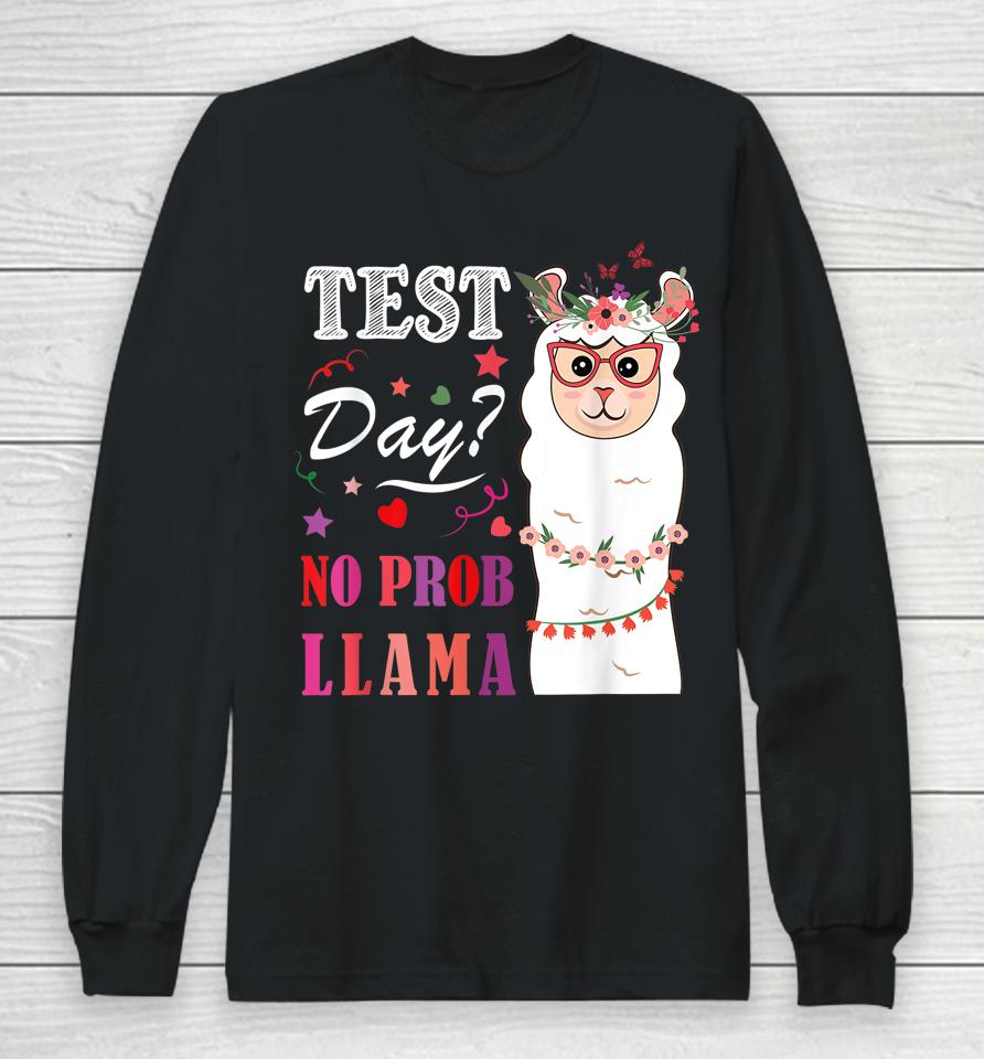 Test Day No Prob Llama Llama Teacher Long Sleeve T-Shirt
