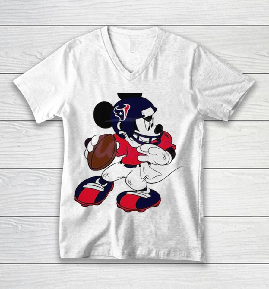 Texans Nfl Mickey Mouse 2024 Unisex V-Neck T-Shirt