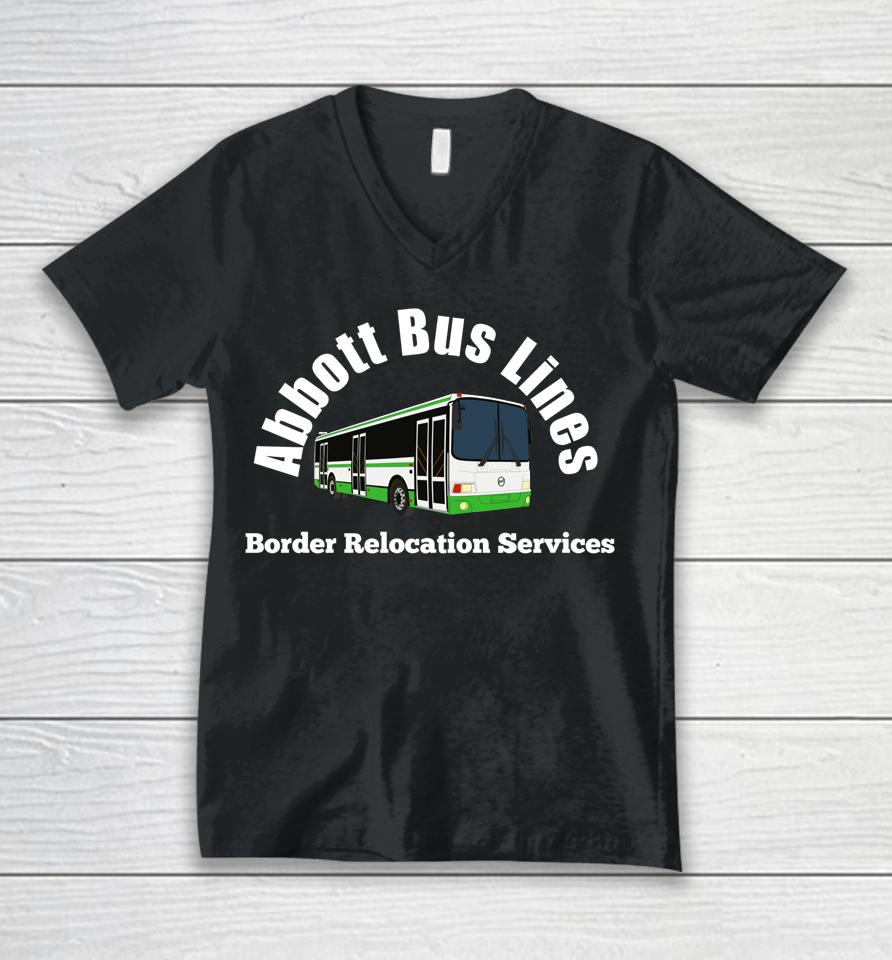 Texas Abbott Bus Lines - Border Relocation Services Unisex V-Neck T-Shirt
