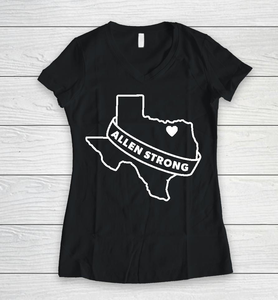 Texas Allen Strong Fc Dallas Women V-Neck T-Shirt