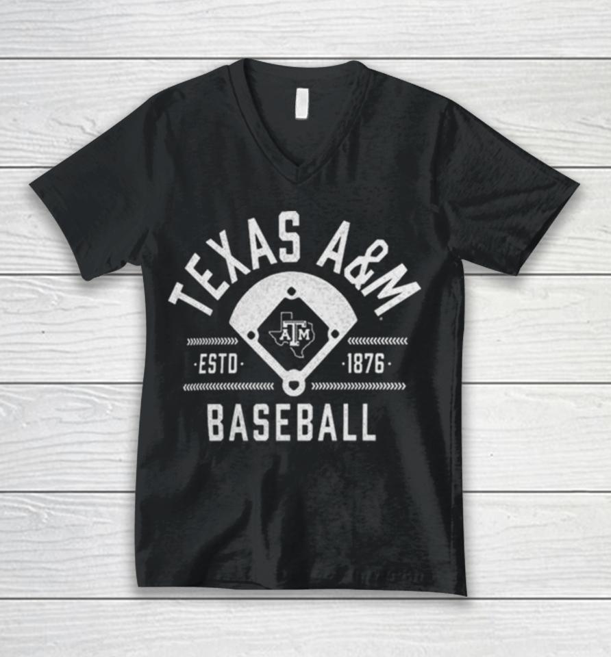 Texas A&Amp;M Aggies Adidas Exit Velocity Baseball Pregame Aeroready Unisex V-Neck T-Shirt
