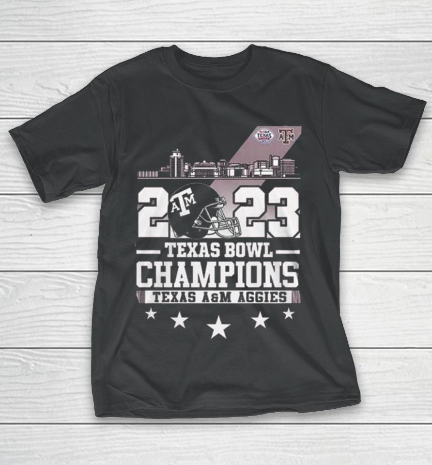 Texas A&Amp;M Aggies Skyline 2023 Texas Bowl Champions T-Shirt