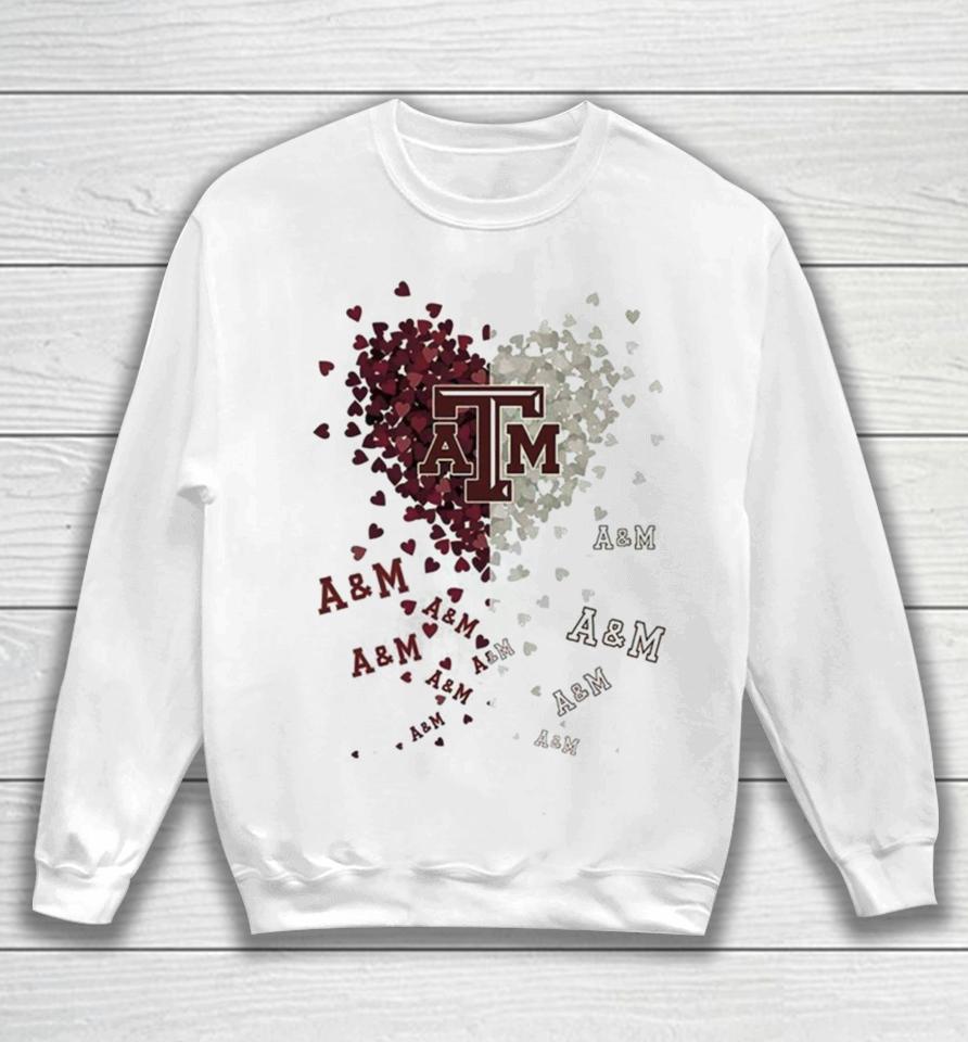Texas A&Amp;M Aggies Tiny Heart Shape 2023 Sweatshirt