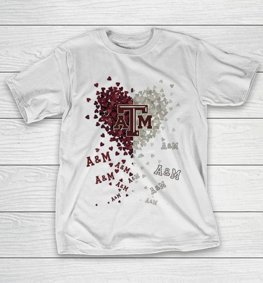 Texas A&Amp;M Aggies Tiny Heart Shape 2023 T-Shirt
