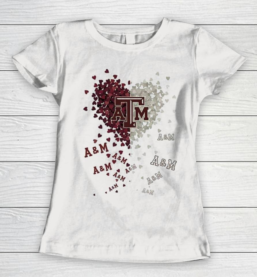 Texas A&Amp;M Aggies Tiny Heart Shape 2023 Women T-Shirt