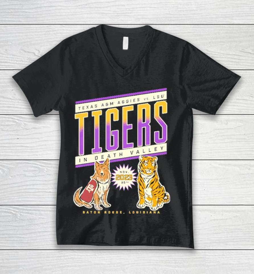 Texas A&Amp;M Vs Lsu Tigers Football Nov 25, 2023 In Death Valley Game Day Unisex V-Neck T-Shirt